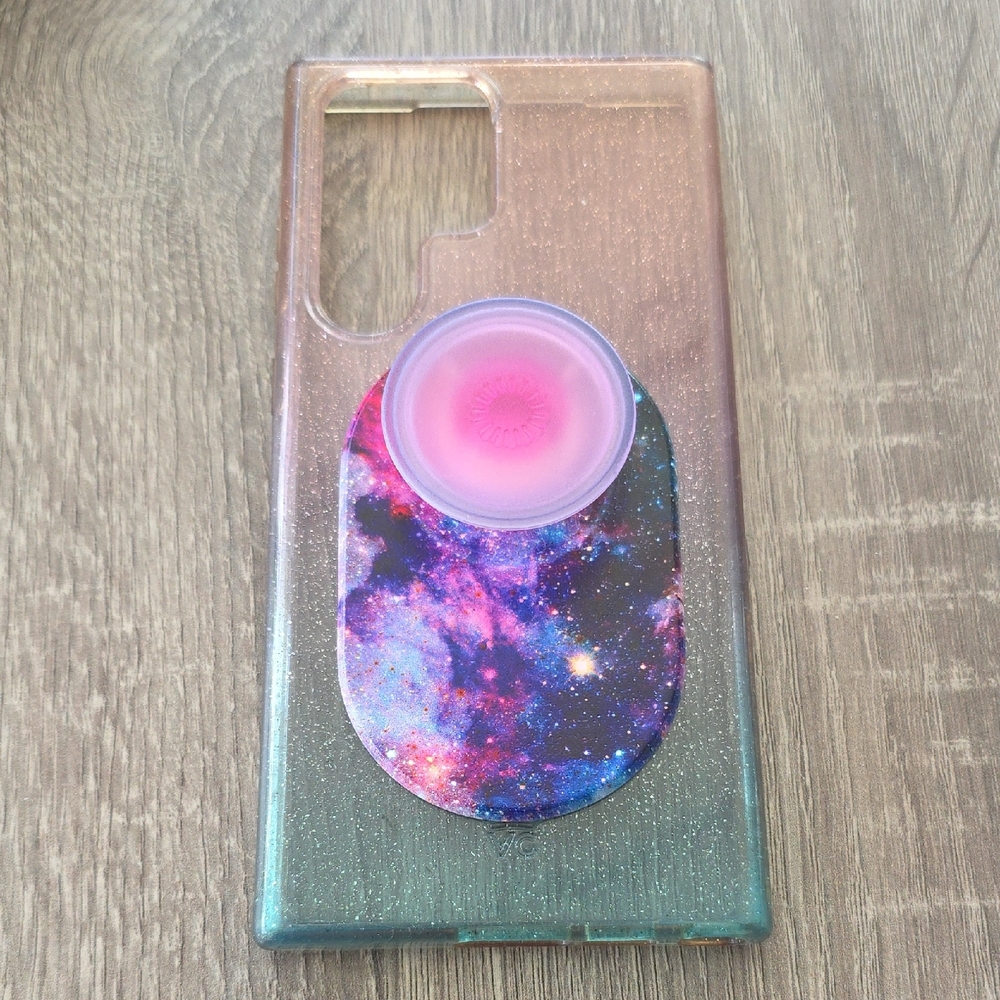Galaxy Design Phone Case with PopSocket